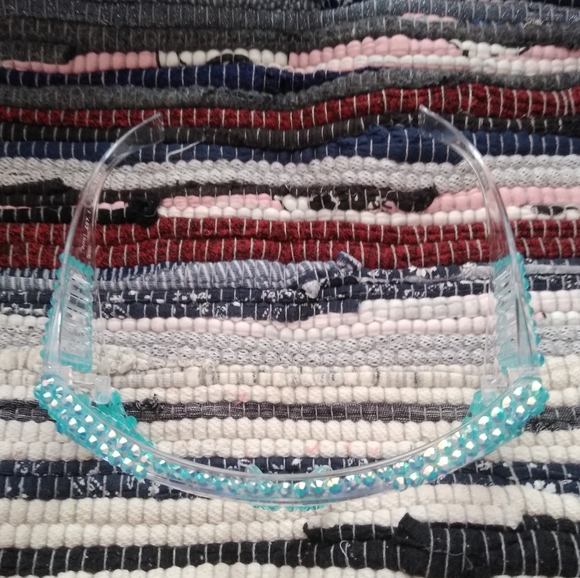 Protective Fashion Clear Blinged Safety Glasses - Picture 8 of 9